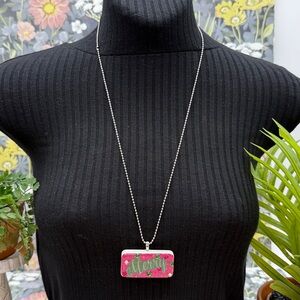 🌟Adorned Crown Jewelry assemblage Christmas merry domino necklace